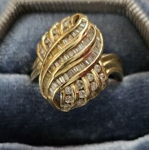 14k Diamond Yellow Gold Ring